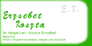 erzsebet koszta business card