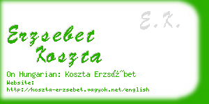 erzsebet koszta business card
